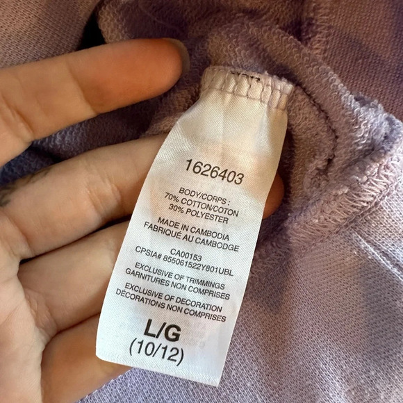 Champion Girl's Tie Dye Pull Over Hoodie | Purple |Size Large (10/12) - Picture 2 of 4